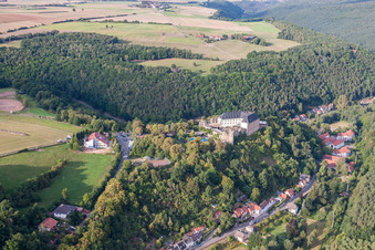 Altleiningen in the state Rhineland-Palatinate, Germany from above