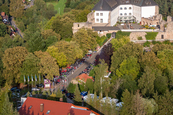Altleiningen in the state Rhineland-Palatinate, Germany from a drone