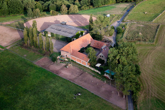 Altleiningen in the state Rhineland-Palatinate, Germany seen from a drone