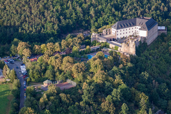 Aerial view of Altleiningen in the state Rhineland-Palatinate, Germany