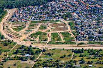 New development area SW Forstlandallee in Jockgrim in the state Rhineland-Palatinate, Germany