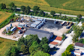 Aerial view of Finger Beton GmbH in Kuhardt in the state Rhineland-Palatinate, Germany