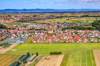 Aerial view of View from the southeast in Kuhardt in the state Rhineland-Palatinate, Germany