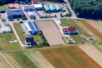 Oblique view of In Gereut in Hatzenbühl in the state Rhineland-Palatinate, Germany