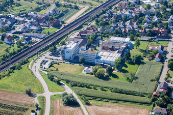 Aerial photograpy of Klocke Pharma GmbH in the district Urloffen in Appenweier in the state Baden-Wuerttemberg, Germany