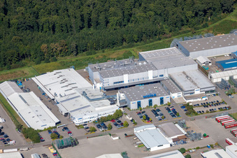 Aerial view of Weiss automotive in Appenweier in the state Baden-Wuerttemberg, Germany