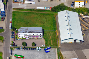 Aerial view of Nachtweide industrial area in Appenweier in the state Baden-Wuerttemberg, Germany