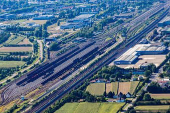 Freight station in the district Bohlsbach in Offenburg in the state Baden-Wuerttemberg, Germany