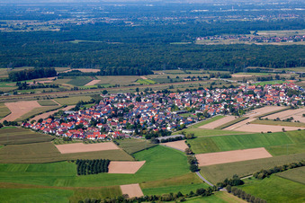Oblique view of District Griesheim in Offenburg in the state Baden-Wuerttemberg, Germany