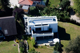 District Fessenbach in Offenburg in the state Baden-Wuerttemberg, Germany from above