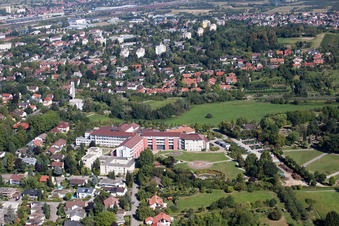 Aerial view of Hospital in Offenburg in the state Baden-Wuerttemberg, Germany