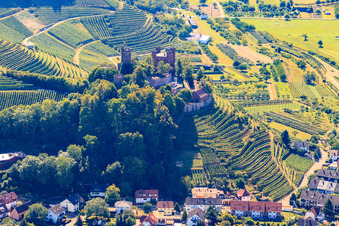 Aerial photograpy of DJH Youth Hostel Castle Ortenberg in Ortenberg in the state Baden-Wuerttemberg, Germany
