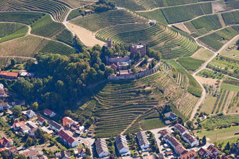Aerial photograpy of Building the hostel Schloss Ortenberg in Ortenberg in the state Baden-Wurttemberg, Germany