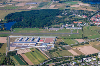 Airport with prison in the district Uffhofen in Offenburg in the state Baden-Wuerttemberg, Germany