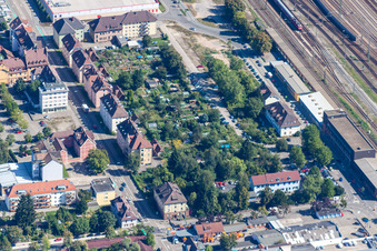 Railroad station in Offenburg in the state Baden-Wuerttemberg, Germany