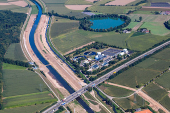 Kastengieß wastewater treatment plant in the district Griesheim in Offenburg in the state Baden-Wuerttemberg, Germany