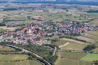 From the southeast in the district Sand in Willstätt in the state Baden-Wuerttemberg, Germany