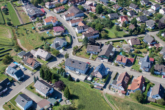 Gartenstraße from the northeast in the district Sand in Willstätt in the state Baden-Wuerttemberg, Germany