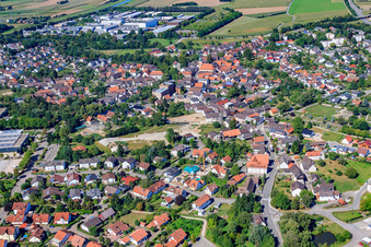 View of the town from the northeast in Willstätt in the state Baden-Wuerttemberg, Germany