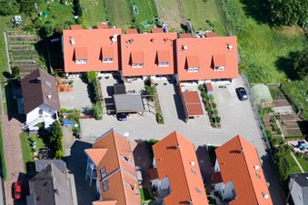 Brehmstr in the district Minderslachen in Kandel in the state Rhineland-Palatinate, Germany from the plane