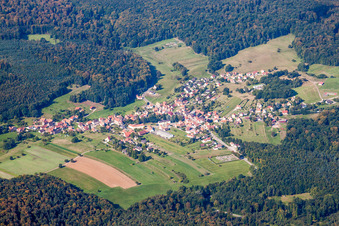 Aerial view of Climbach in the state Bas-Rhin, France