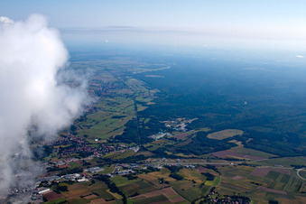 Aerial photograpy of From the south in Wissembourg in the state Bas-Rhin, France