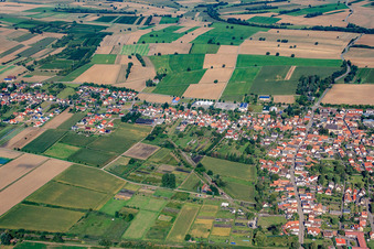 Aerial view of Cusp line in Steinfeld in the state Rhineland-Palatinate, Germany