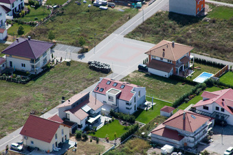 Drone recording of On the high trail in Kandel in the state Rhineland-Palatinate, Germany