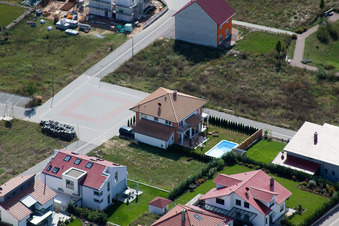 Drone image of On the high trail in Kandel in the state Rhineland-Palatinate, Germany