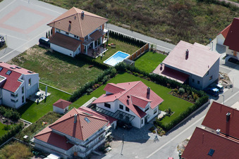 On the high trail in Kandel in the state Rhineland-Palatinate, Germany from the drone perspective
