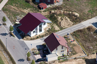 On the high trail in Kandel in the state Rhineland-Palatinate, Germany seen from above