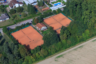 Aerial photograpy of Tennis Community 1980 Hördt e. V in Hördt in the state Rhineland-Palatinate, Germany