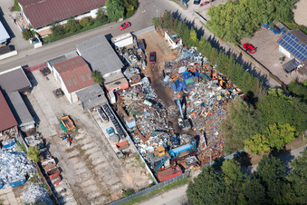 Scrapyard for recycling of metal of S&M Recycling Linde in Hoerdt in the state Rhineland-Palatinate