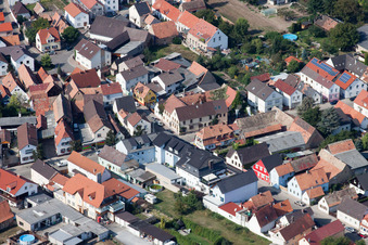 Town View of the streets and houses of the residential areas in Hoerdt in the state Rhineland-Palatinate