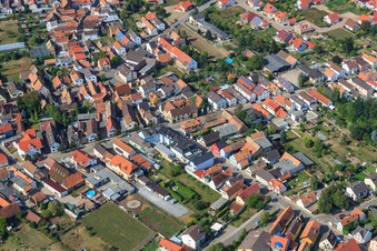 Aerial photograpy of Wörthstr in Hördt in the state Rhineland-Palatinate, Germany