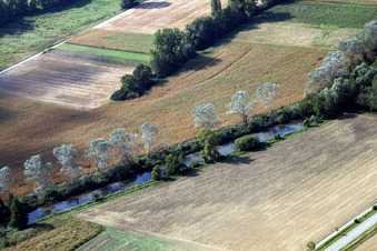 Klingbach at Rülzheim in Rülzheim in the state Rhineland-Palatinate, Germany