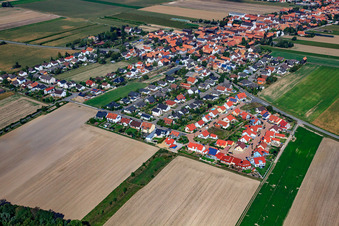 Aerial photograpy of From the southeast in the district Hayna in Herxheim bei Landau in the state Rhineland-Palatinate, Germany