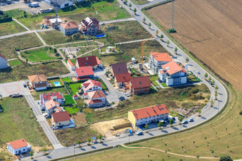 Drone recording of On the high trail in Kandel in the state Rhineland-Palatinate, Germany