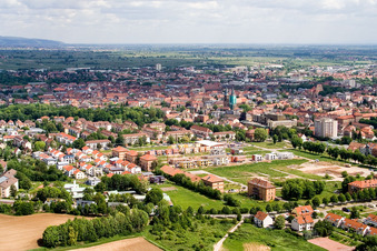 Landau-West in Landau in der Pfalz in the state Rhineland-Palatinate, Germany out of the air