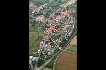 Aerial view of From the west in the district Kapellen in Kapellen-Drusweiler in the state Rhineland-Palatinate, Germany