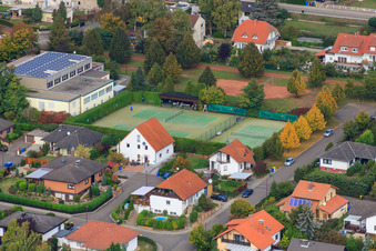 Tennis courts in Eppelsheim in the state Rhineland-Palatinate, Germany