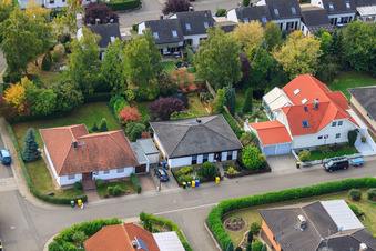 Aerial photograpy of In the mill garden in Eppelsheim in the state Rhineland-Palatinate, Germany