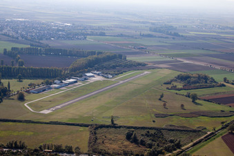 Airport in Worms in the state Rhineland-Palatinate, Germany