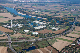 BASF wastewater treatment plant in the district Mörsch in Frankenthal in the state Rhineland-Palatinate, Germany