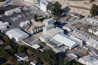 Aerial view of Sand-lime brickworks in the district Oggersheim in Ludwigshafen am Rhein in the state Rhineland-Palatinate, Germany