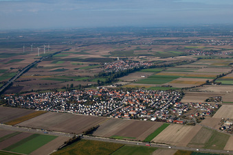 Village view in Beindersheim in the state Rhineland-Palatinate, Germany