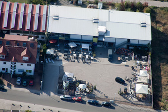Aerial view of Walz Home and Garden in the district Bobenheim in Bobenheim-Roxheim in the state Rhineland-Palatinate, Germany