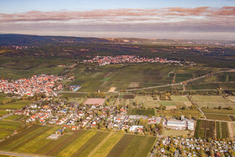 District from the south in the district Ungstein in Bad Dürkheim in the state Rhineland-Palatinate, Germany
