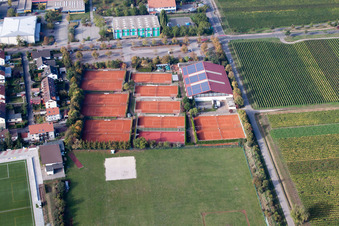 Tennis court sports field of Tennis club Schwarz-Weiss in Bad Duerkheim in the state Rhineland-Palatinate