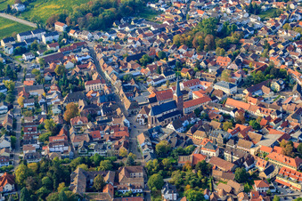 Wine Route and Market Square in Deidesheim in the state Rhineland-Palatinate, Germany